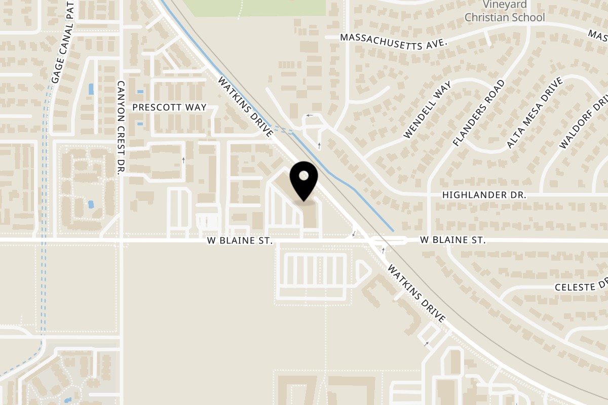 Map showing the location of Rockstar Shrimp on 767 W Blaine St Suite C in Riverside